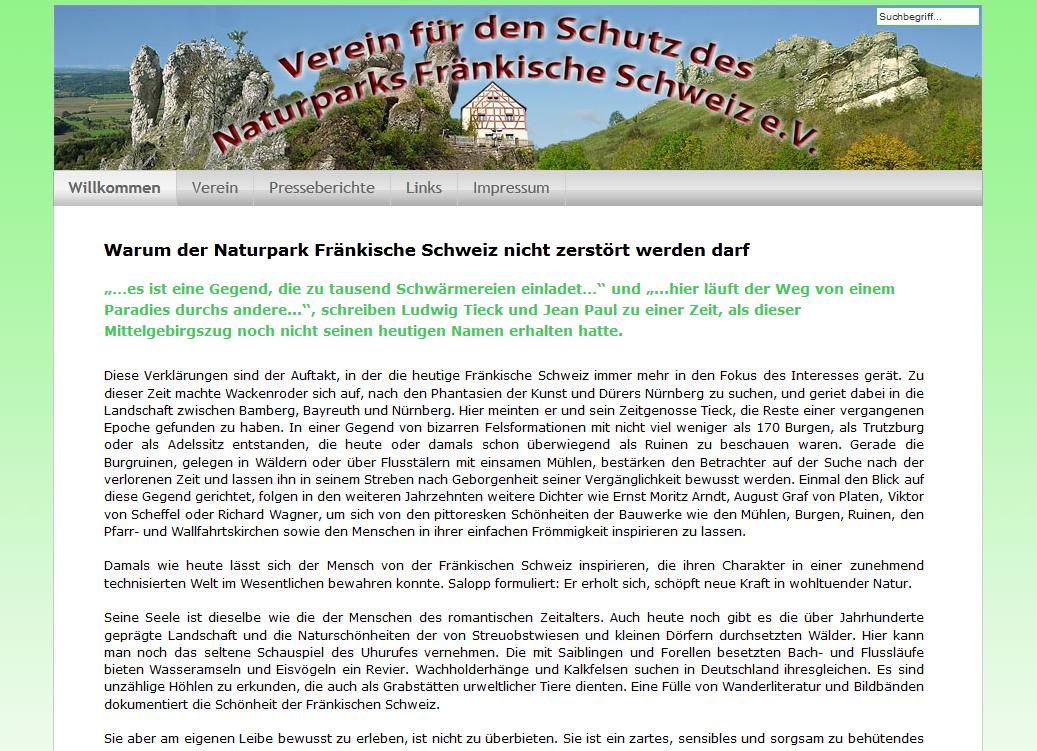 Verein für den Schutz des Naturparks Fränkische Schweiz e.V.